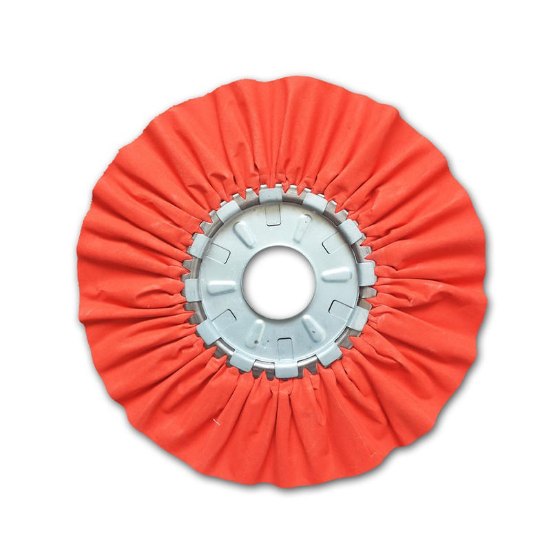Roda de tecido vermelho para aço inoxidável
