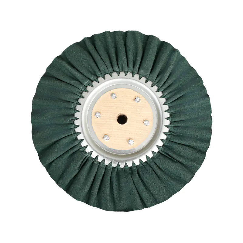Roda de vento verde padrão para polimento de ferragens